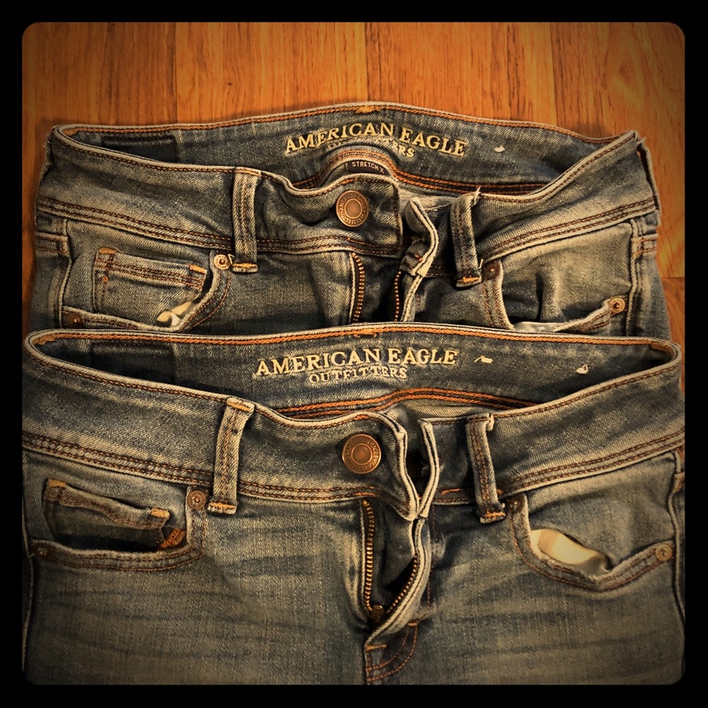 American Eagle boot cut stretch X blue jeans 😍